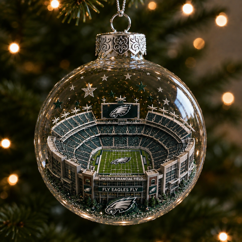 GO BIRDS! Football Christmas Ornament Collection