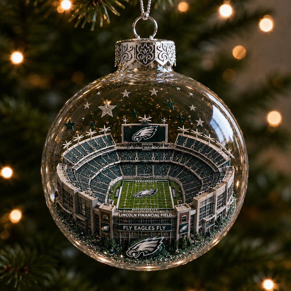 GO BIRDS! Football Christmas Ornament Collection
