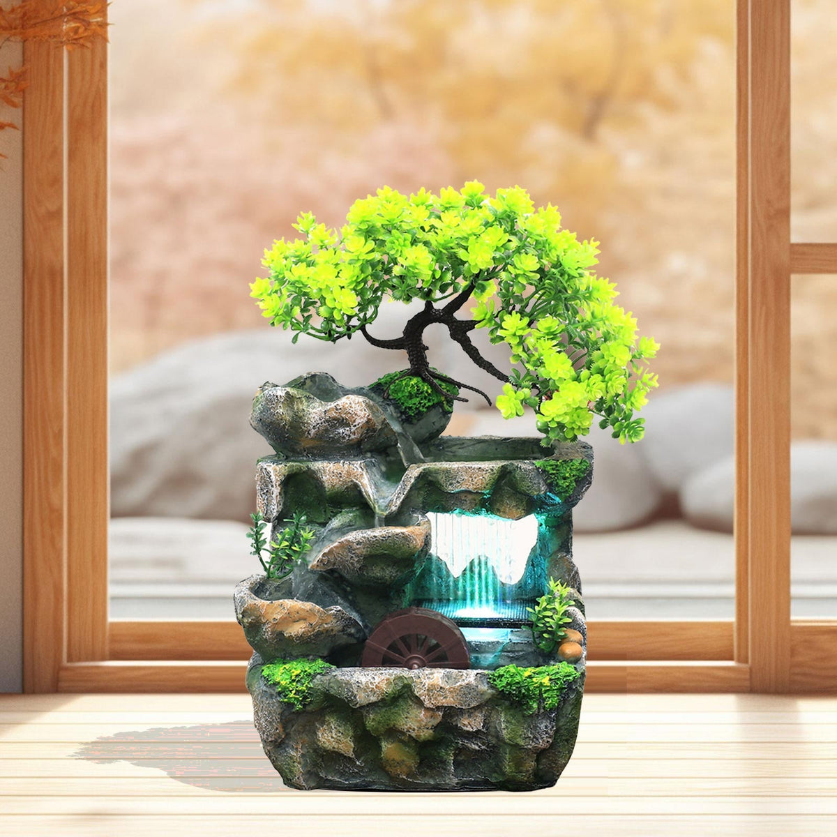 Sikunuo | Natural Mini Tree Waterfall Desk Fountain