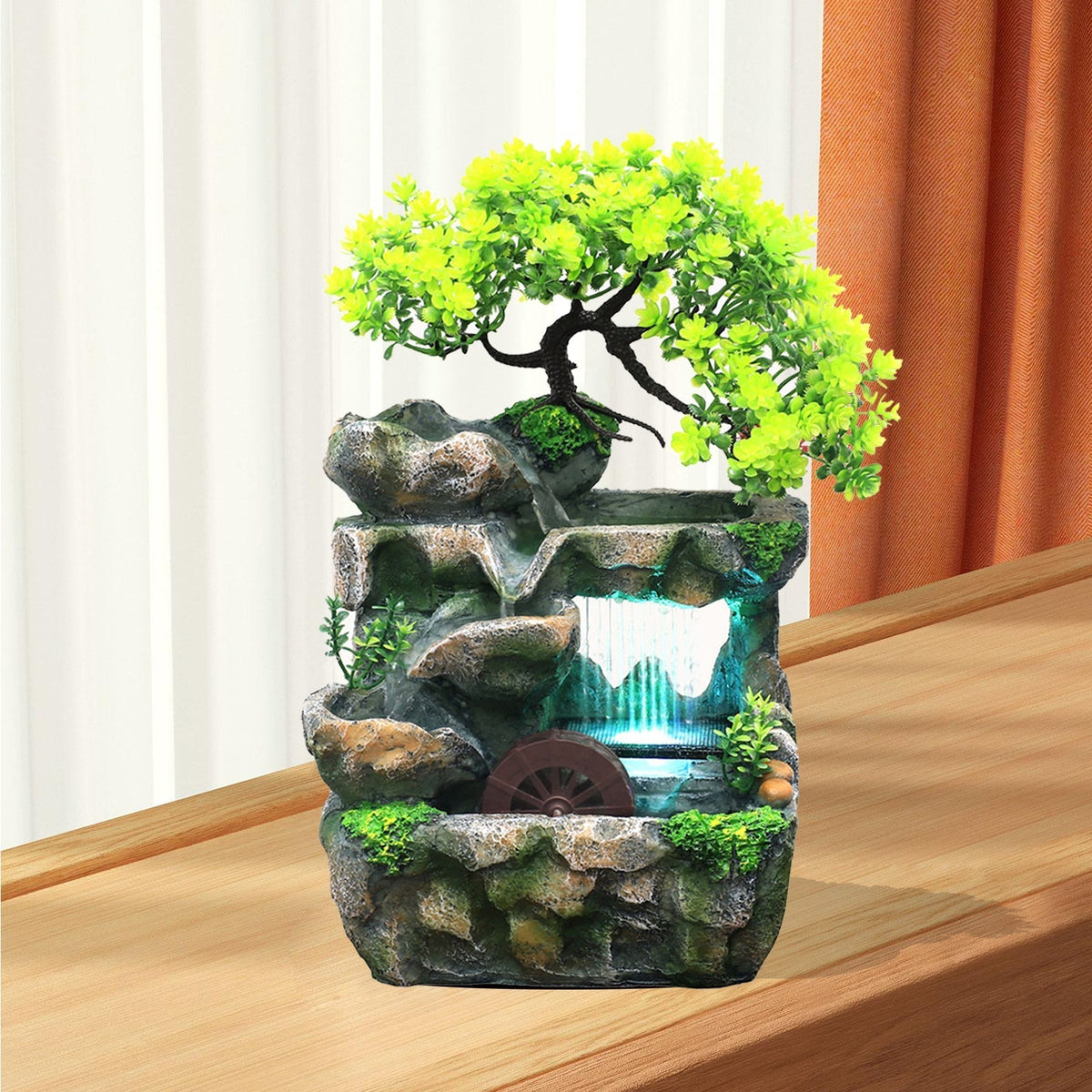 Sikunuo | Natural Mini Tree Waterfall Desk Fountain