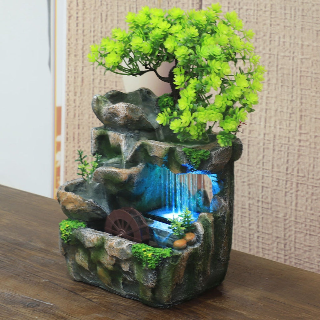 Sikunuo | Natural Mini Tree Waterfall Desk Fountain