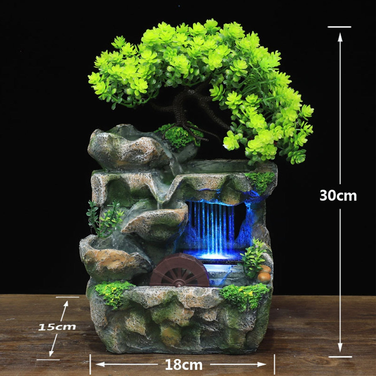 Sikunuo | Natural Mini Tree Waterfall Desk Fountain