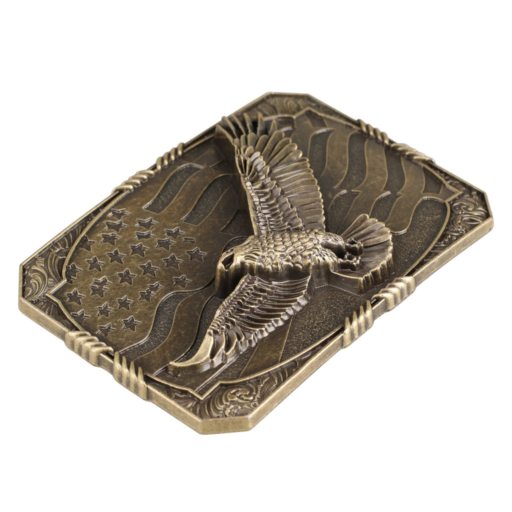 Vintage American Eagle Flag  Western Cowboy Belt Buckle