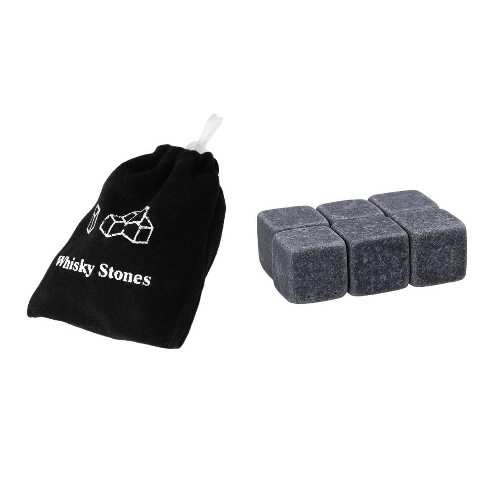Reusable Whiskey Chilling Stone Cubes with Velvet Drawstring Pouch Sikunuo