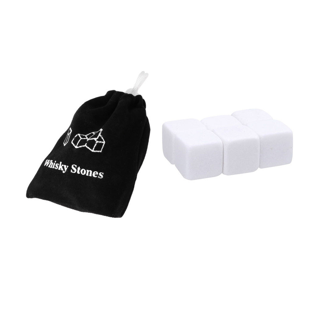 Reusable Whiskey Chilling Stone Cubes with Velvet Drawstring Pouch Sikunuo