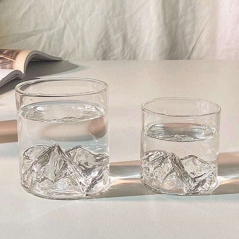 Mountain-Relief Handblown Whiskey Glass Sikunuo