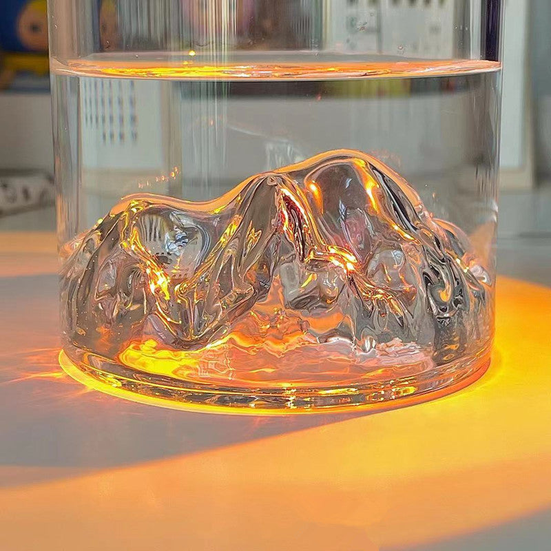 Mountain-Relief Handblown Whiskey Glass Sikunuo