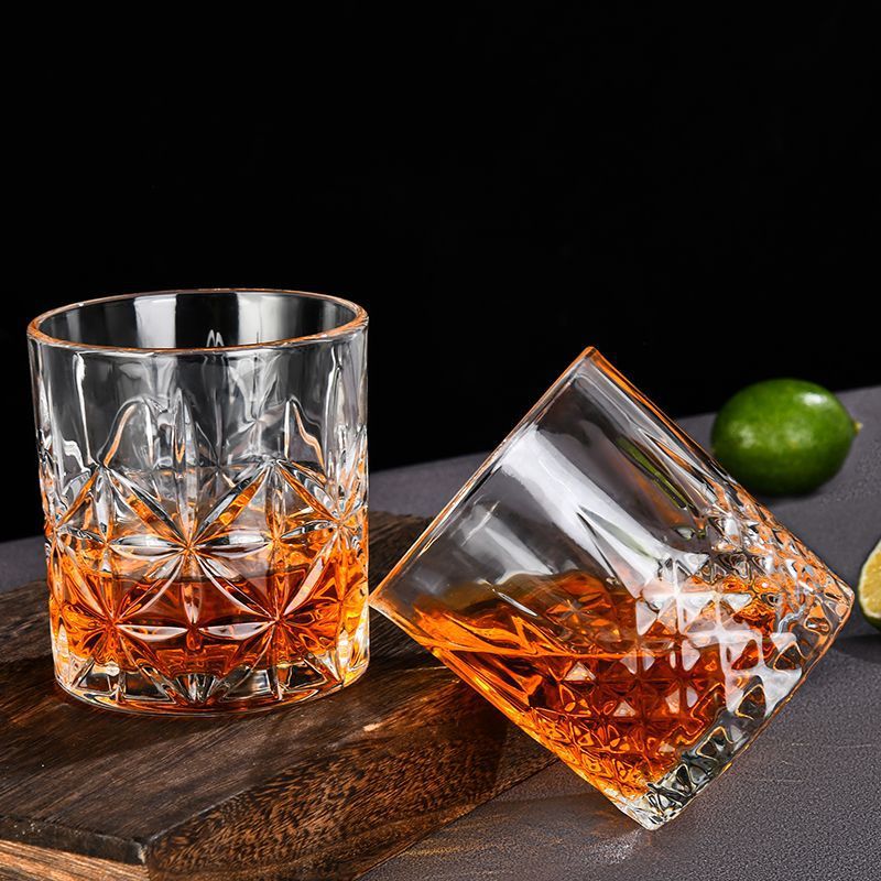 Crystal lowball whiskey glass tumbler Sikunuo