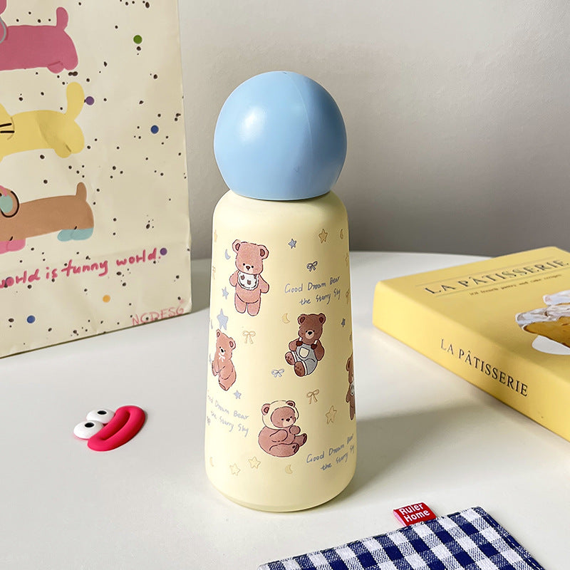 Women's Insulated Bottle with Cute Bear Design  Sikunuo