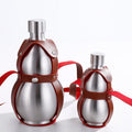 Women's stainless steel water bottle with trendy leather strap Sikunuo