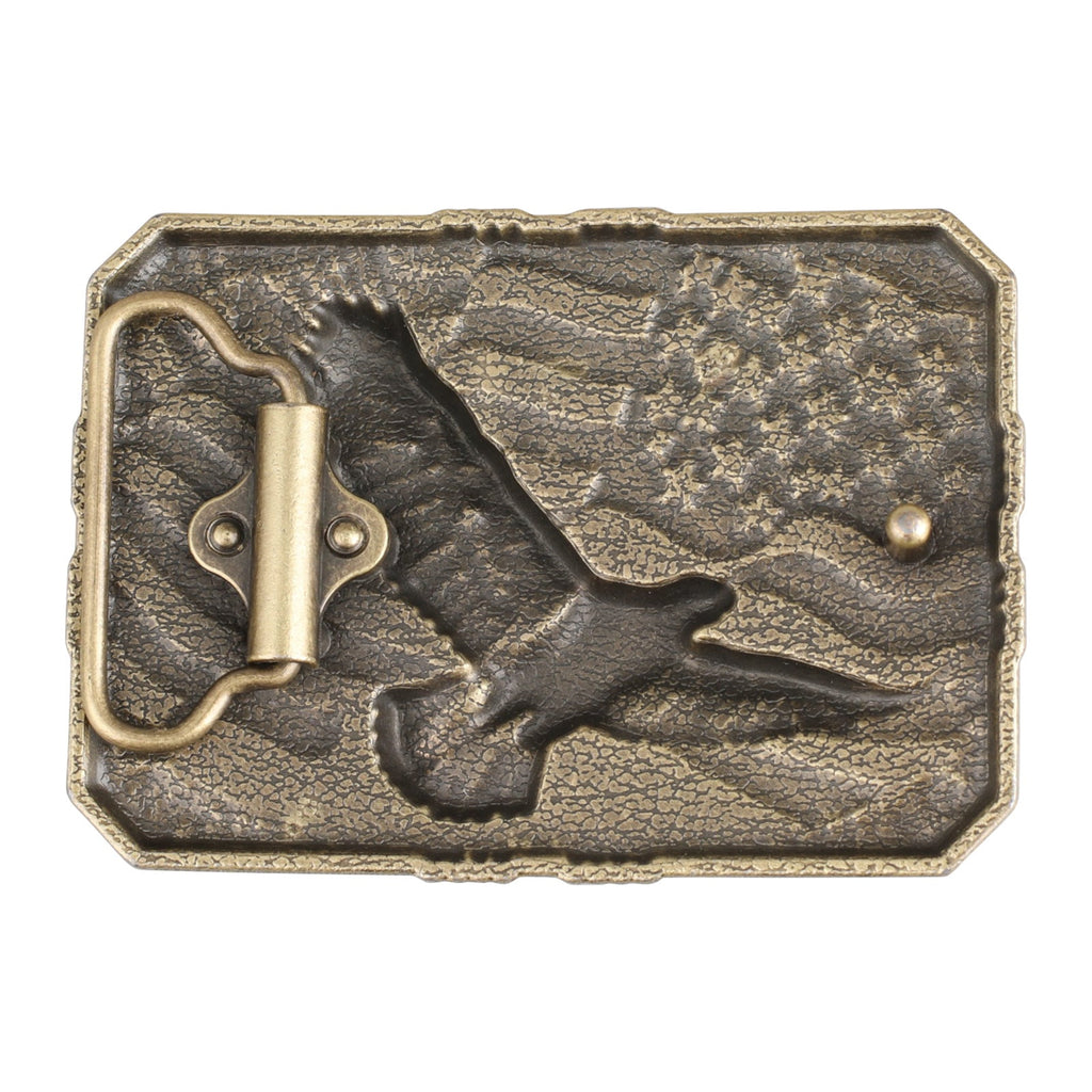 Vintage American Eagle Flag  Western Cowboy Belt Buckle