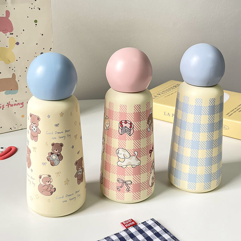 Women's Insulated Bottle with Cute Bear Design  Sikunuo