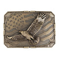 Vintage American Eagle Flag  Western Cowboy Belt Buckle
