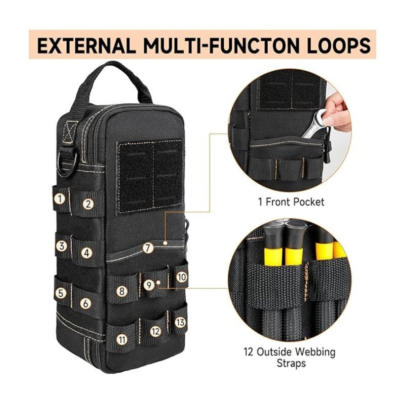 Multifunctional tool bag with detachable shoulder strap Sikunuo