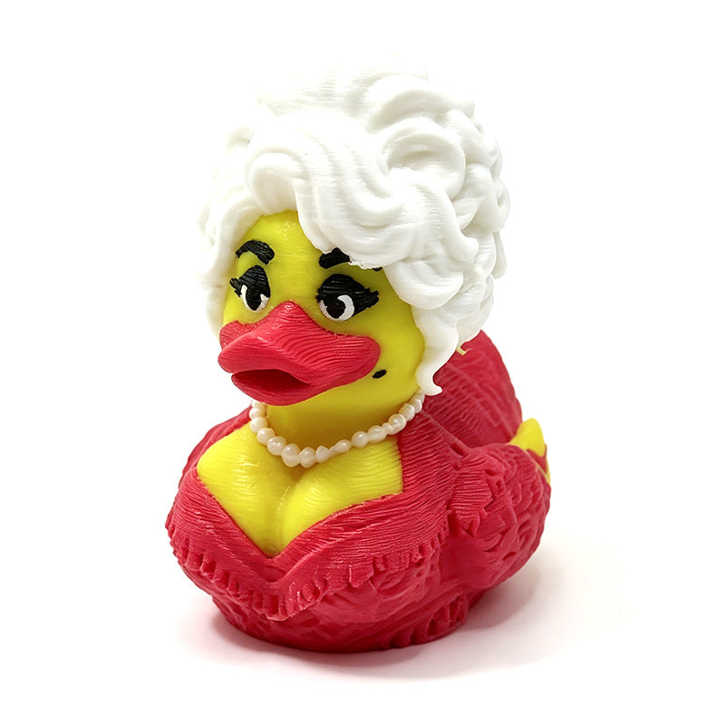 3D-Printed Country Glam Queen Duck Figurine