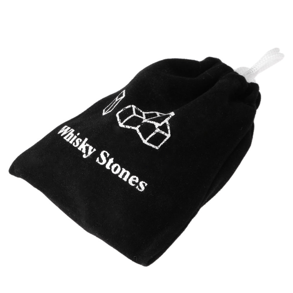 Reusable Whiskey Chilling Stone Cubes with Velvet Drawstring Pouch Sikunuo