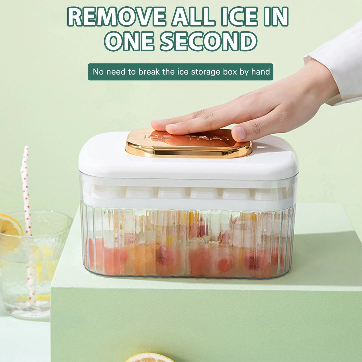 Sikunuo | One-Press Ice Cube Maker Box