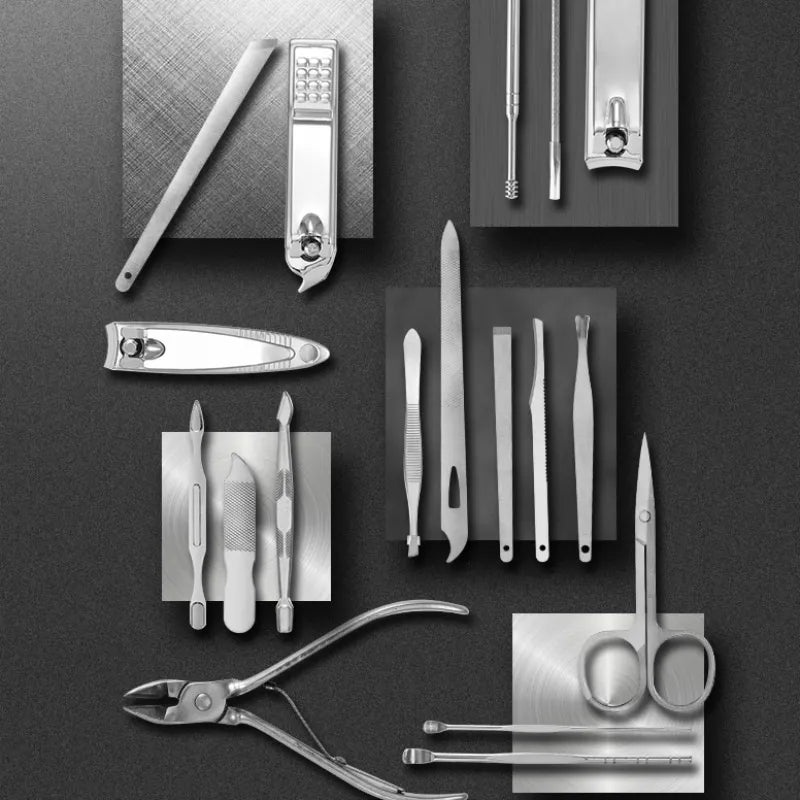 Sikunuo | LuxeTools 19-Piece Professional Stainless Steel Manicure & Pedicure Set