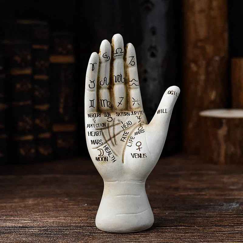 Sikunuo | Zodiac Symbols Mystic Palmistry Hand Sculpture