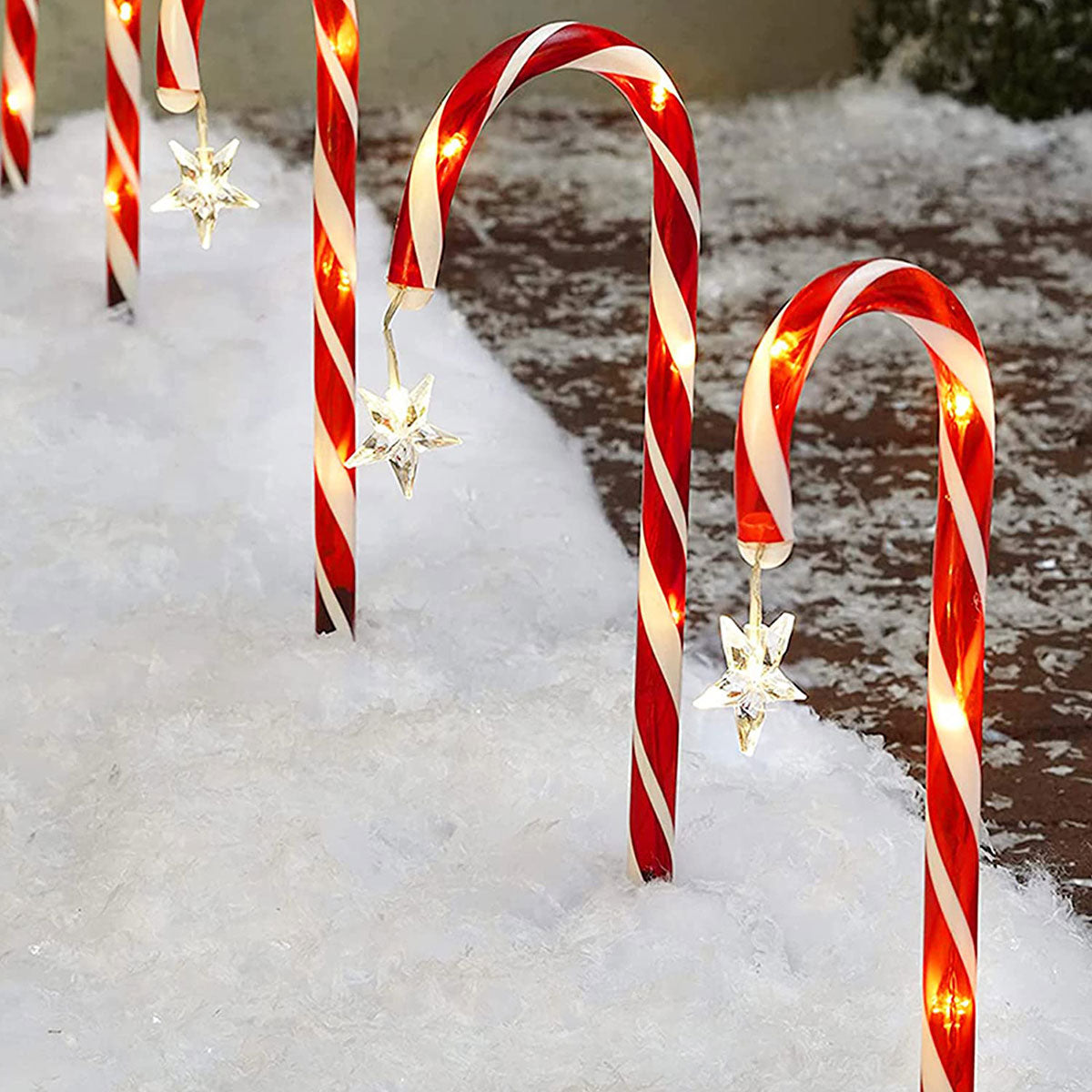 Sikunuo | Candy Cane Lane LED Solar Lamp