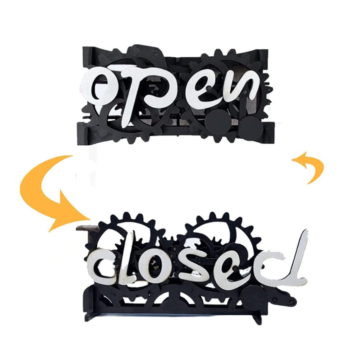 Sikunuo | Wooden Double-Sided Reversible Open Closed Sign
