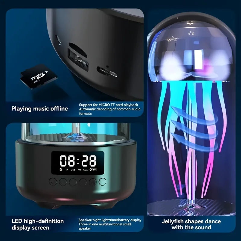 Sikunuo | Jellyfish Portable Powerful Colorful Speaker Night Lamp
