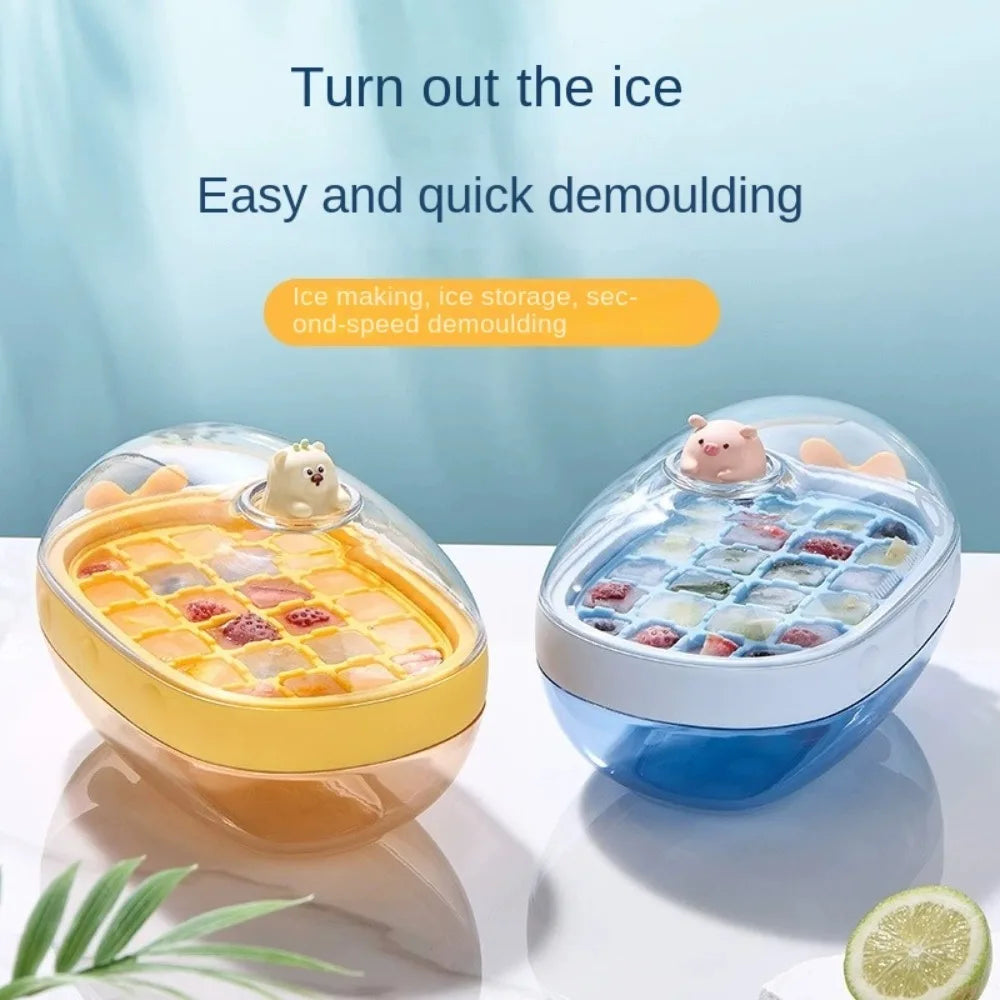Sikunuo | Cute Cartoon Rotating Knob Ice Cube Tray