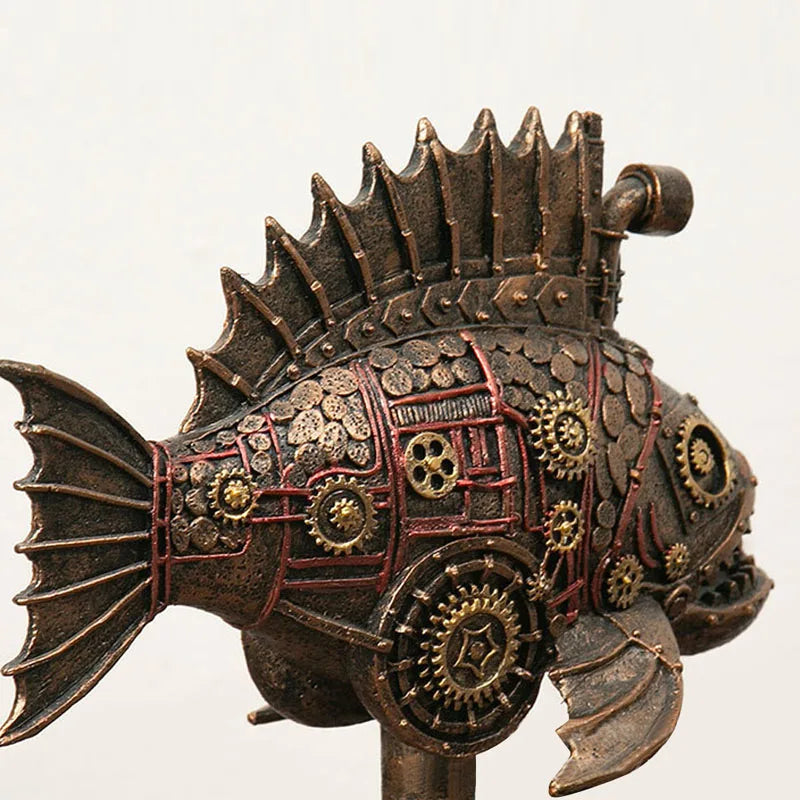 Sikunuo | Steampunk Mechanical Blackfish Figurine