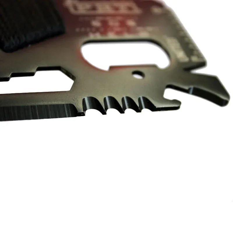 Sikunuo | GearPro MultiTool Card | 14-in-1 stainless steel tool for outdoor adventures | Compact & Versatile