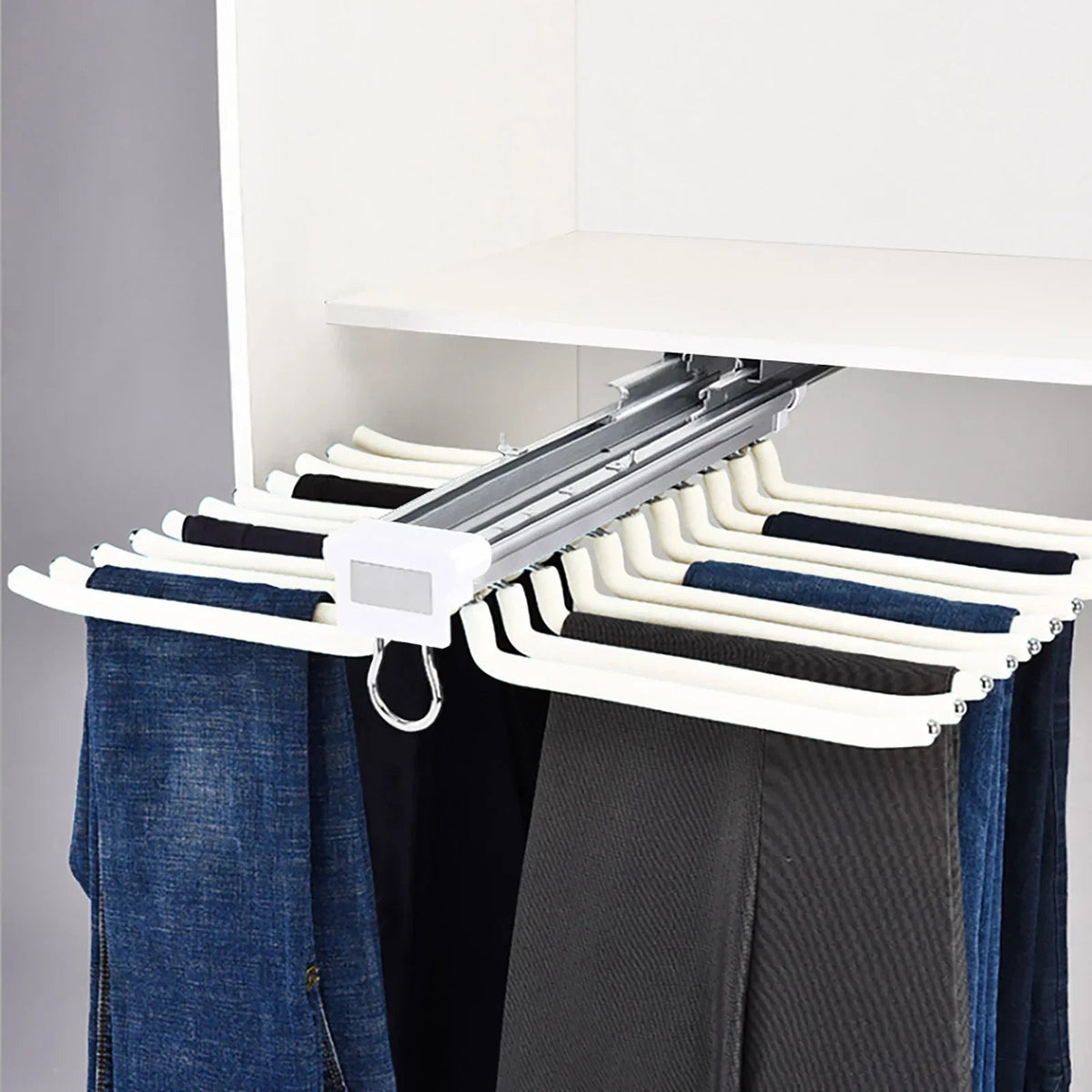Sikunuo | Smart Slide-Out Rail Cloth Organizer