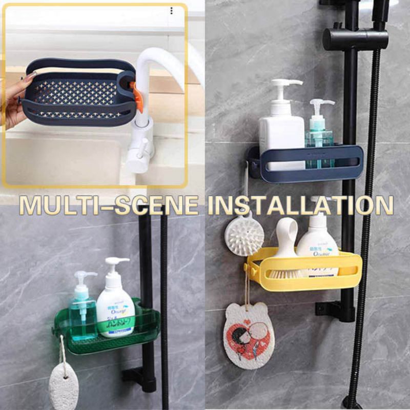 Sikunuo | 2in1 Sponge Holder Sink Organizer Rack