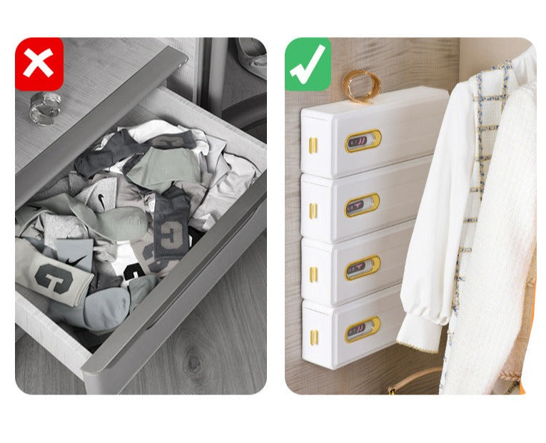 Sikunuo | Wall-Mounted Cabinet Cloth Organizer Drawer
