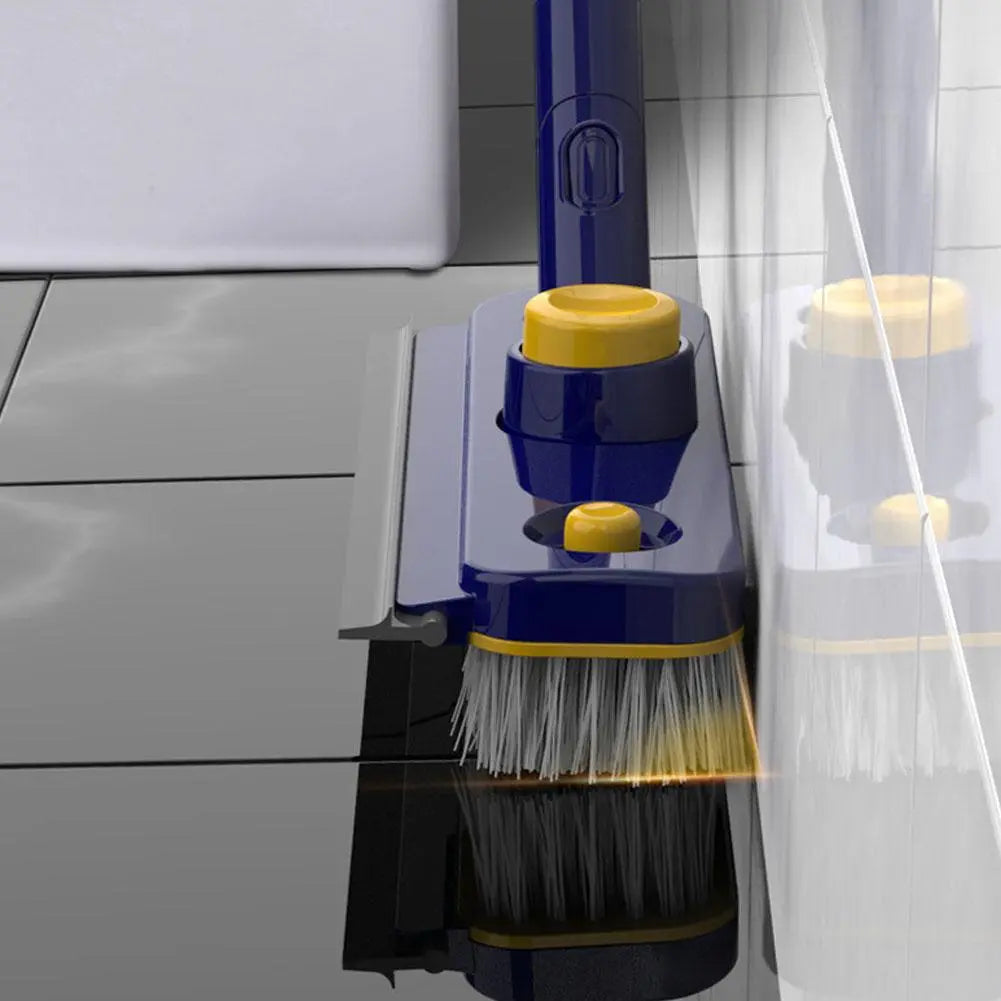 Sikunuo | 2in1 V-Shaped Long Handle Floor Scrub Edge Cleaner Brush