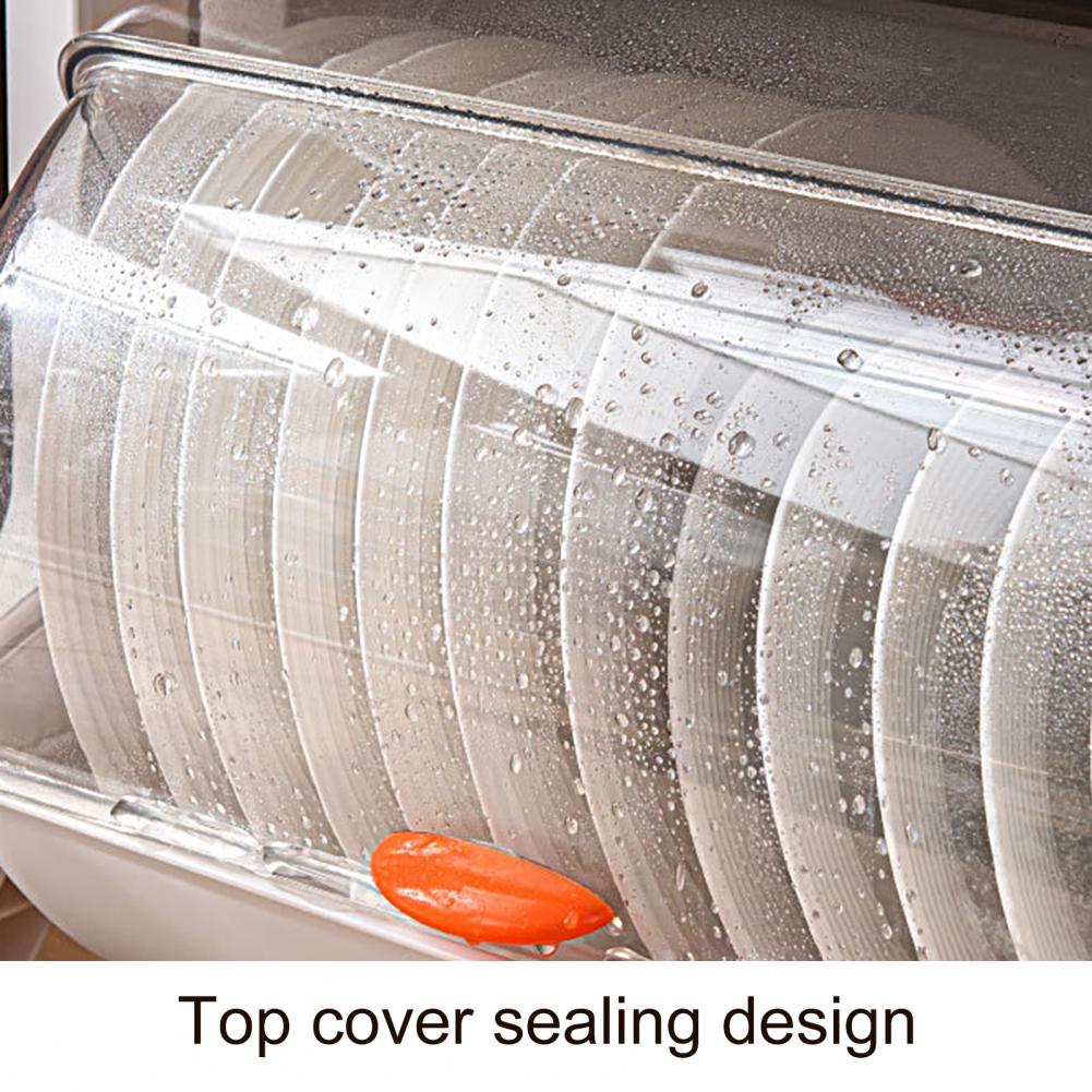 Sikunuo | Dust-Proof Kitchen Dish Drainer Rack