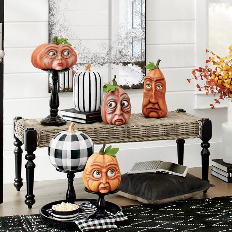 Sikunuo | Expressive Pumpkin Faces Halloween Decoration