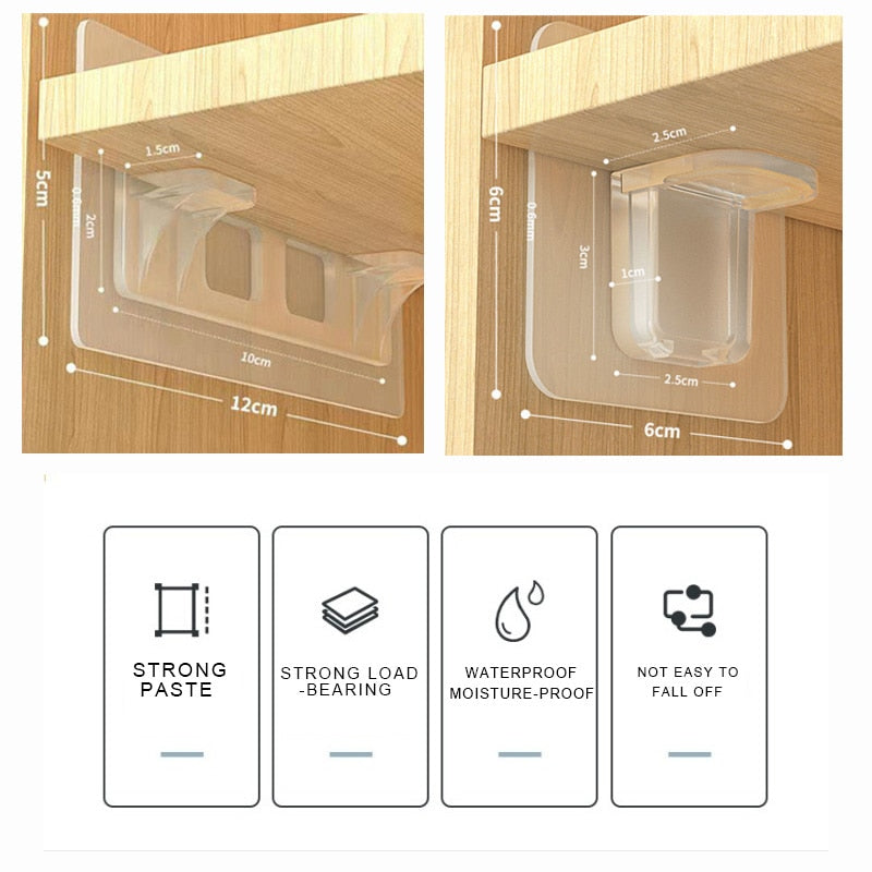Sikunuo | Self-Adhesive Closet Wizard Shelf Support Bracket