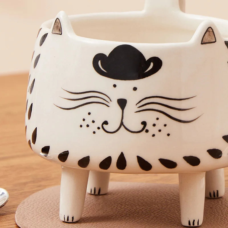 Sikunuo | Happy Cat Long Legs Ceramic Mug