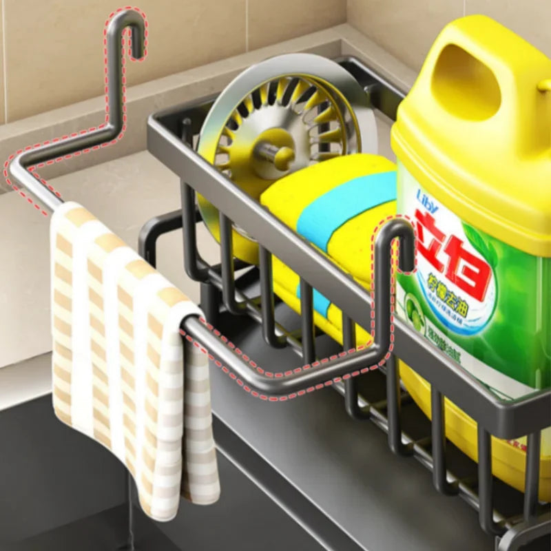 Sikunuo | Easy Smart Sliding Rack Sink Organizer