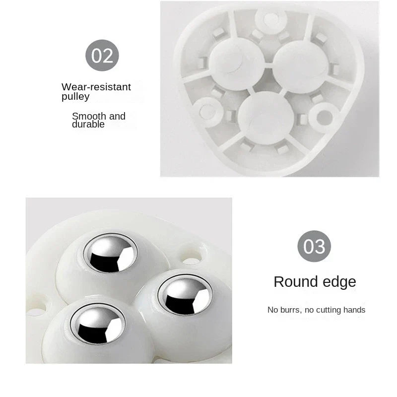 Sikunuo | Self-Adhesive Full Rotating Furniture Mover Wheel Rollers