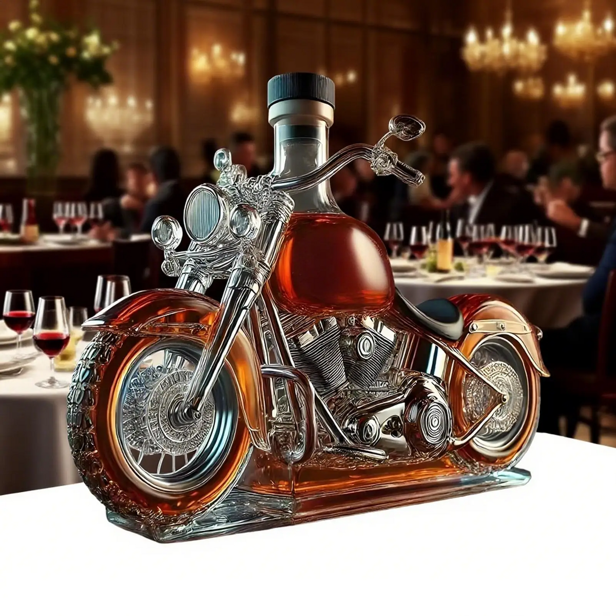 Sikunuo | Harley Motorcycle Shaped Whiskey Decanter for Home Bar
