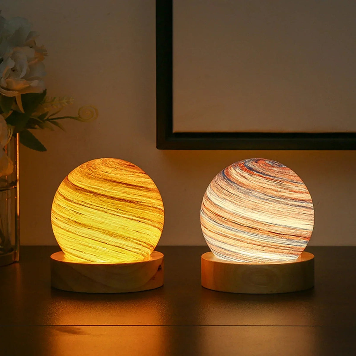 Sikunuo | 3D Crystal Planets Atmosphere Night Lamp