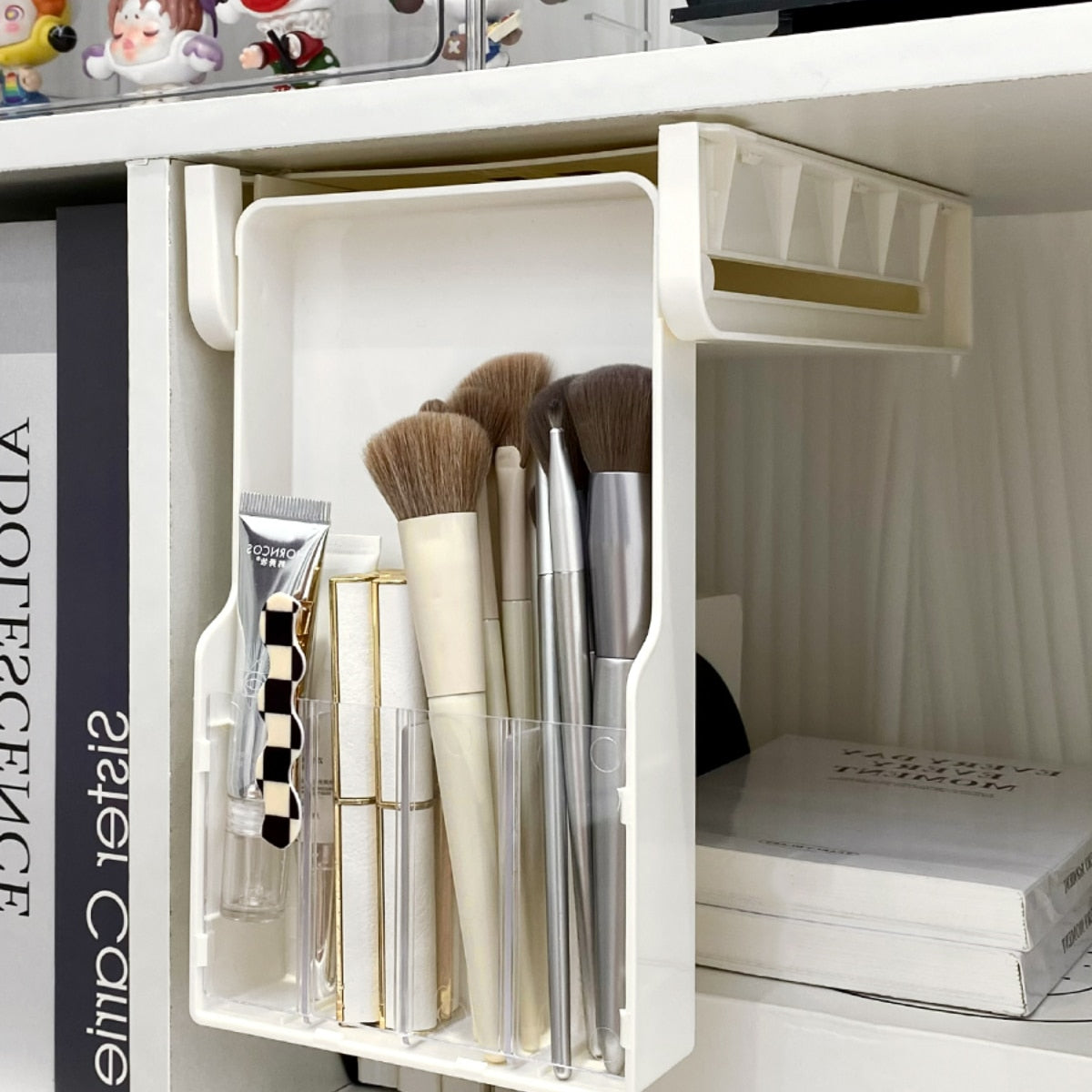 Sikunuo | Clever Under Desk Hidden Sliding Drawer Organizer