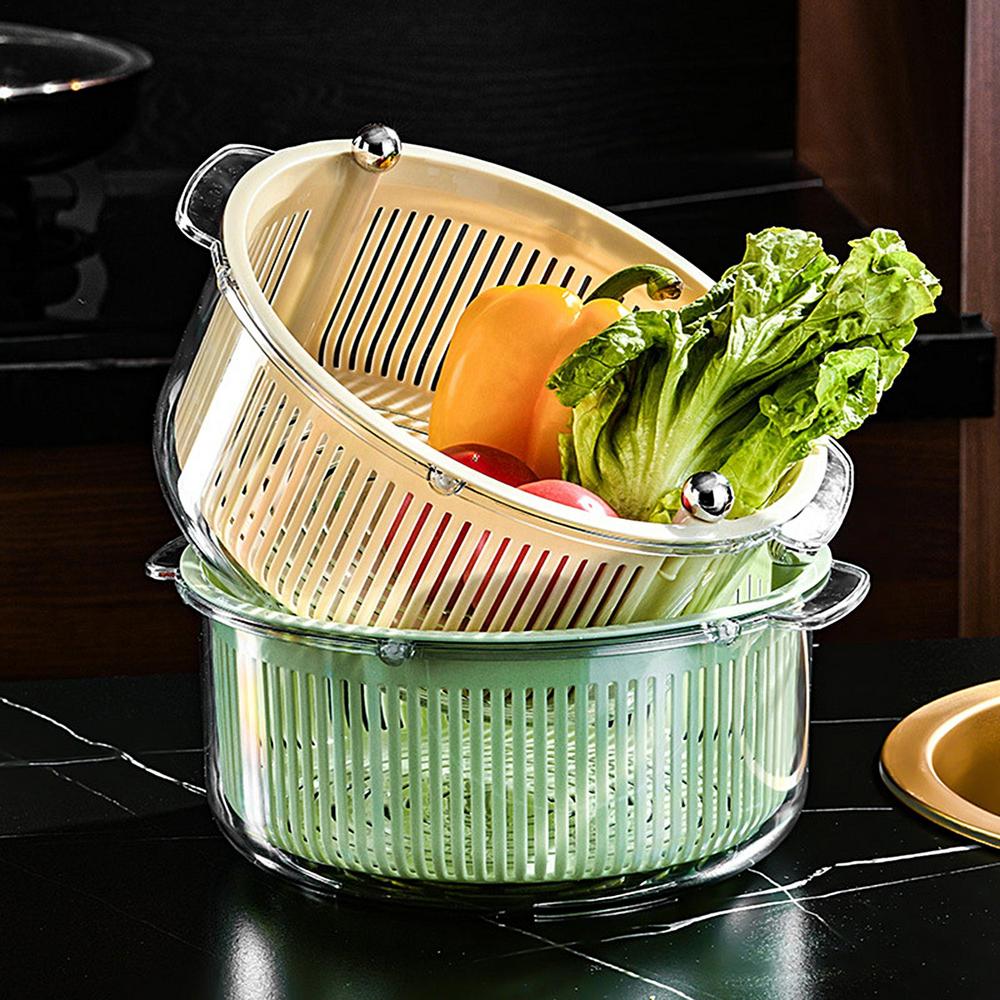 Sikunuo | Manual Spin Vegetable Drainer Basket
