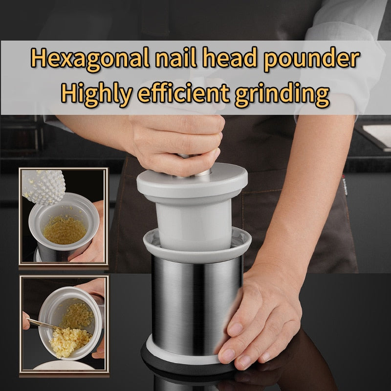 Sikunuo | Easy Food Stainless Steel Garlic Grinder
