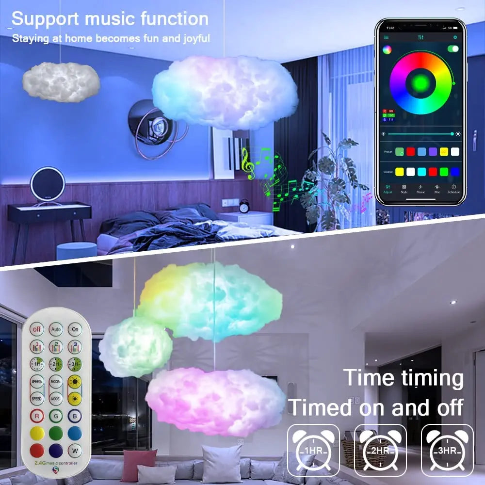Sikunuo | Cloudscape Glow 3D Cloud Smart Bedroom Light