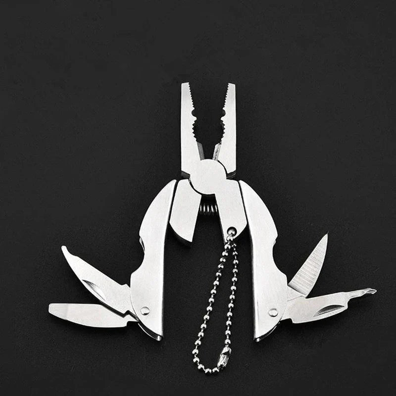 Sikunuo | Mini-Multitool TrekMate | Folding Pliers with Knife | Keychain Format | Outdoor & Camping