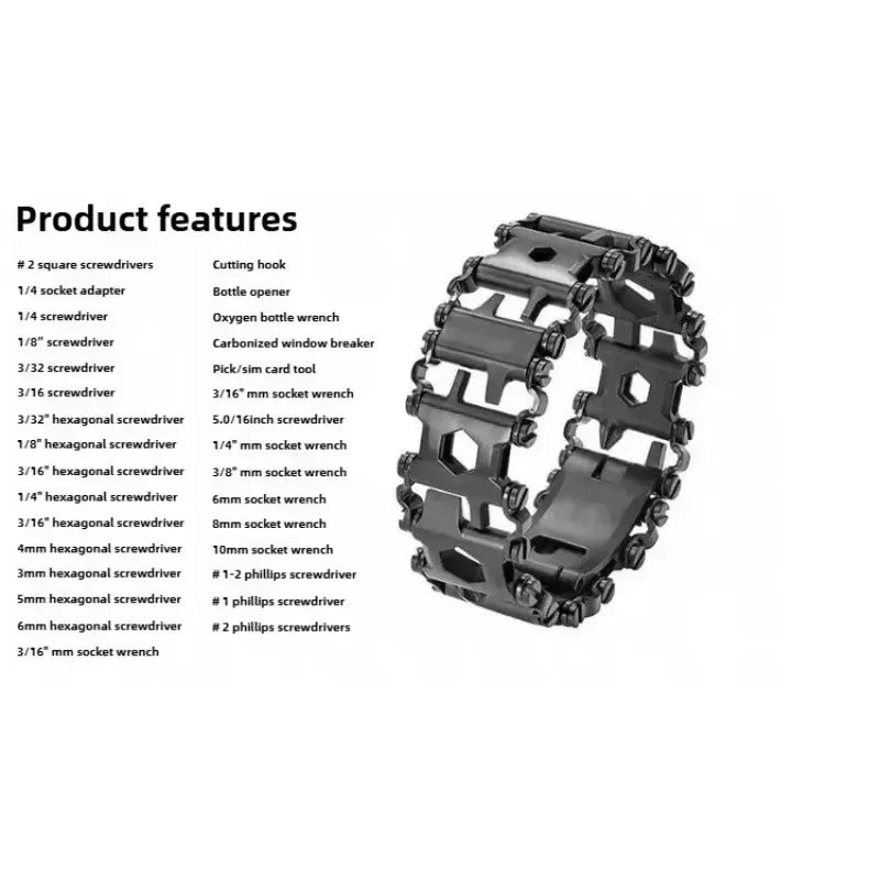 Sikunuo | Stainless Steel Multi Tool Bracelet