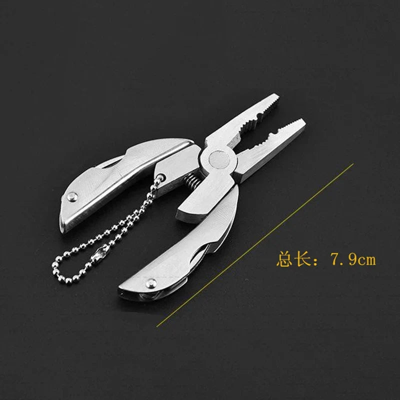 Sikunuo | Mini-Multitool TrekMate | Folding Pliers with Knife | Keychain Format | Outdoor & Camping