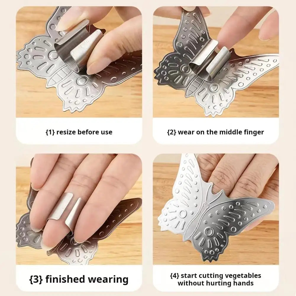 Sikunuo | Butterfly Stainless Steel Adjustable Knife Shield Finger Protector