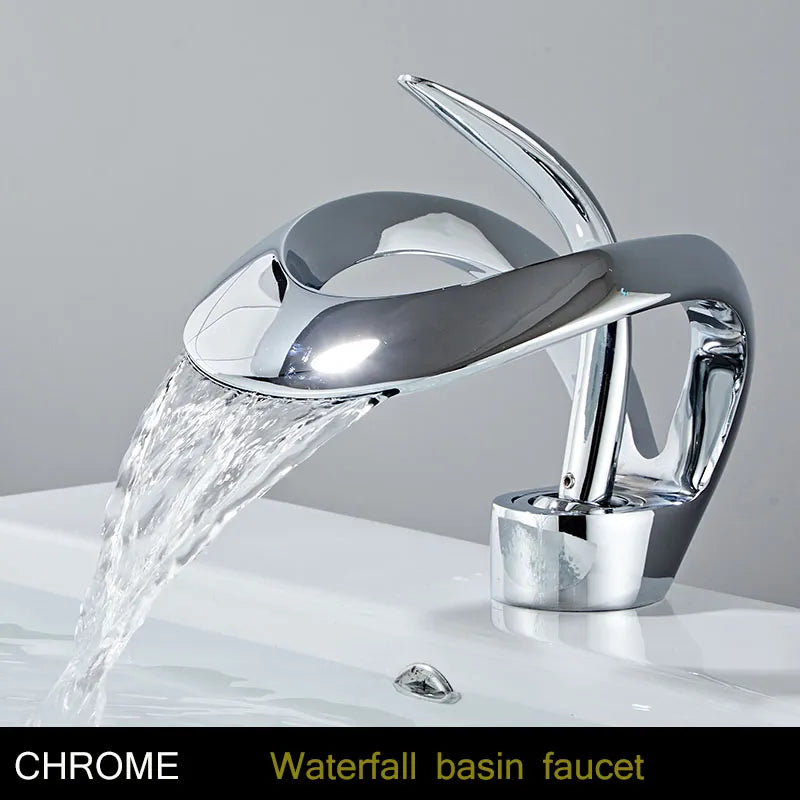 Sikunuo | Modern Creative Brass Waterfall Design Faucet